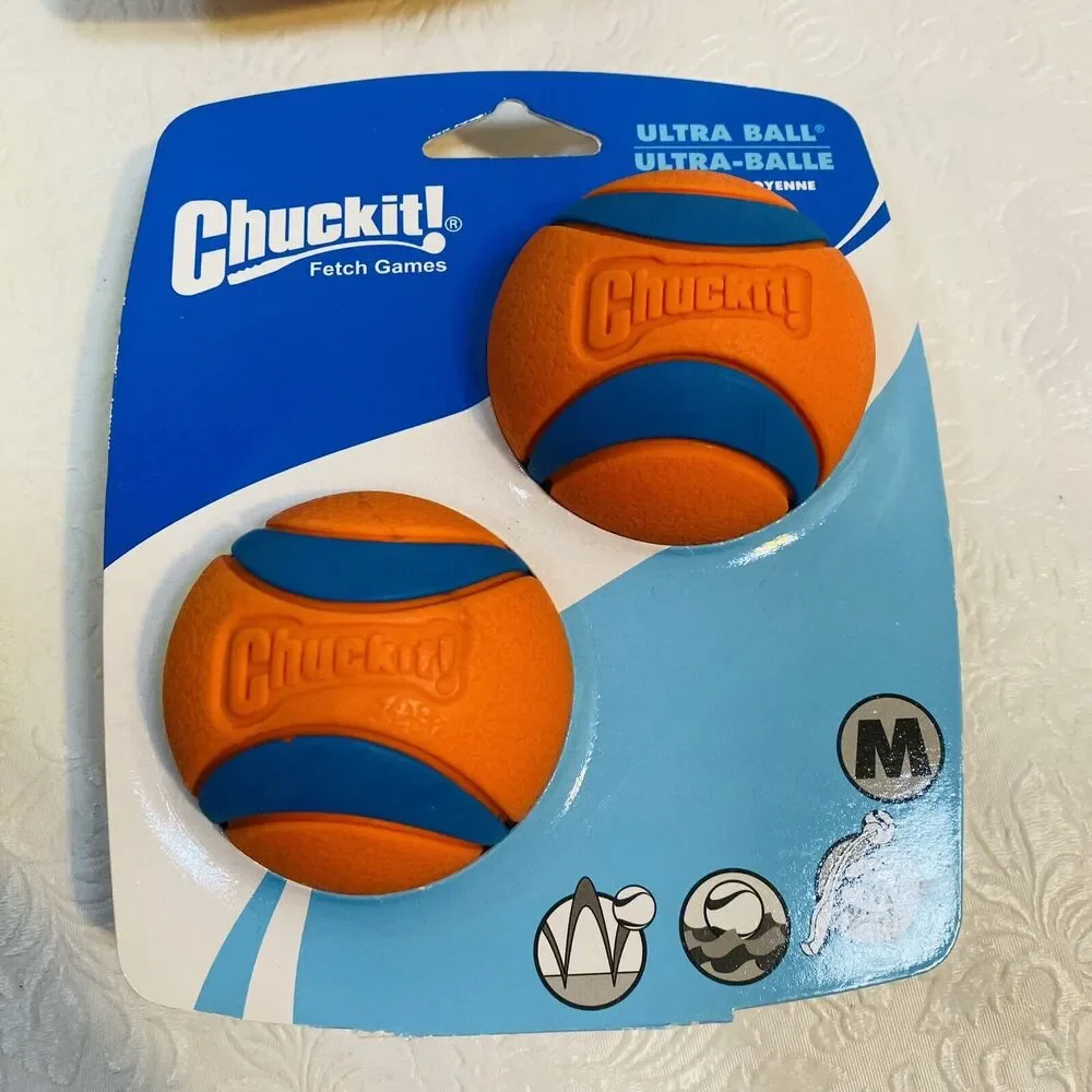 LOT Dog Toys Chuckit Ultra and Kong SqueakAir Balls